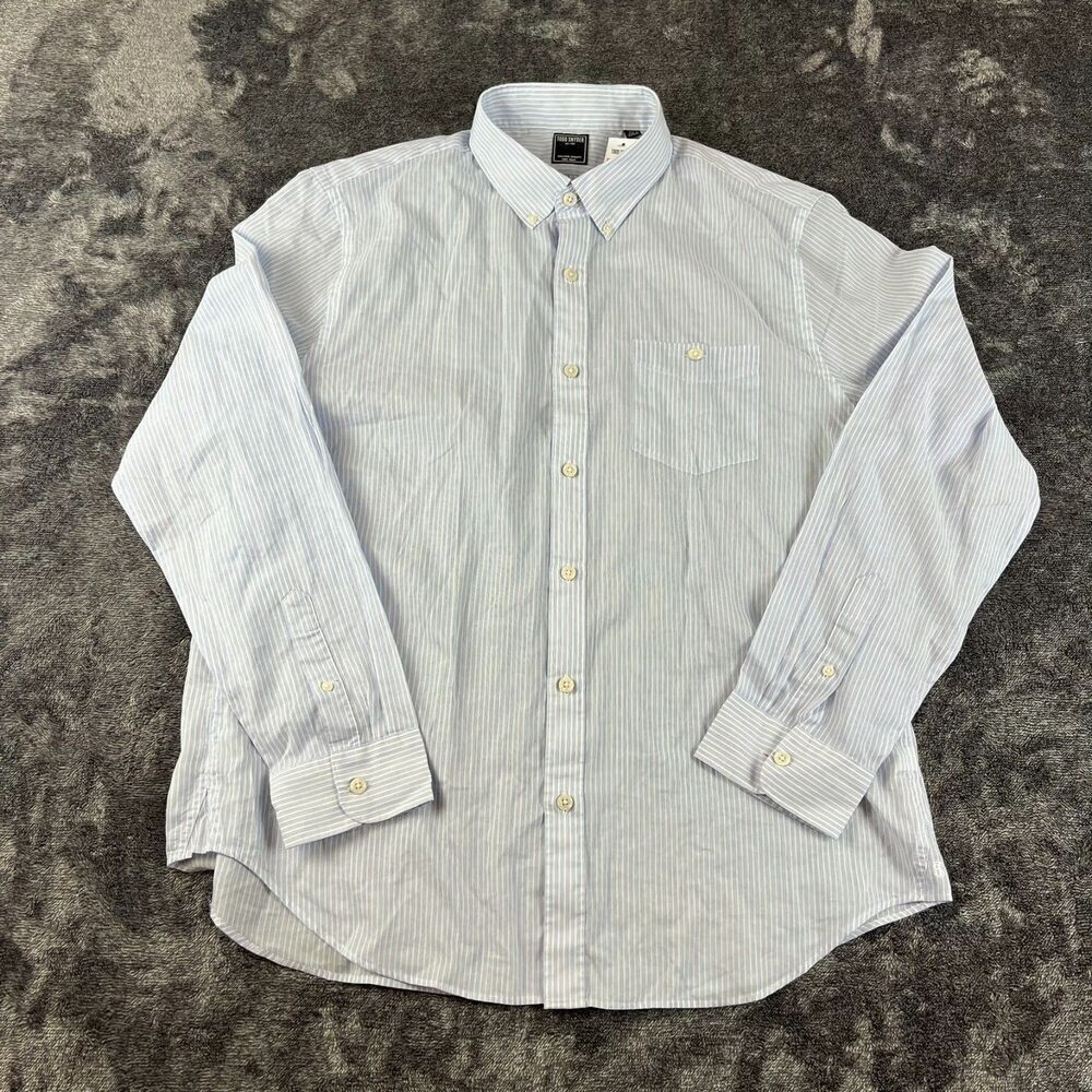 Todd Snyder Striped Button Up Long Sleeve Men's XXL Light Blue NWT Cotton